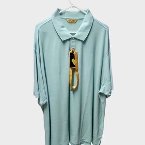 Gold Toe Blue Polo Shirt Casual Comfort